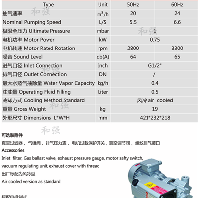 ZD众德真空泵 全新 包装机气泵 旋片泵 食品药品真空包装用泵V0021C